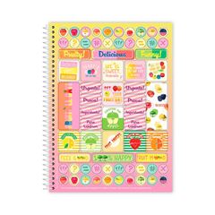 CADERNO CAPA DURA ESPIRAL 01X1 80 FOLHAS FRUIT-TELLA 25 CREDEAL