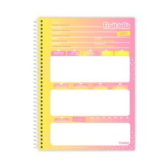 CADERNO CAPA DURA ESPIRAL 01X1 80 FOLHAS FRUIT-TELLA 25 CREDEAL