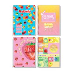 CADERNO CAPA DURA ESPIRAL 10X1 160 FOLHAS FRUIT-TELLA 25 CREDEAL