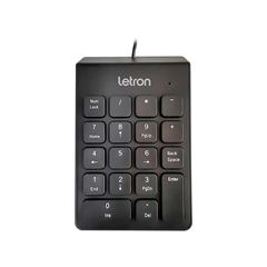 TECLADO LETRON USB NUMERICO PRETO