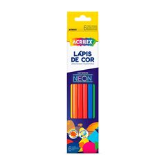 LAPIS 6 CORES ACRILEX SEXTAVADO NEON