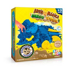 BRINQUEDO AREIA MAGICA ACRILEX 400G DINO FOSSIL TRICERATOPO