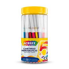 CANETA HIDROGRAFICA ACRILEX 50 CORES