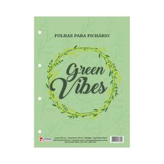 BLOCO UNIVERSITARIO COLORIDO 80 FOLHAS GREEN VIBES TAMOIO