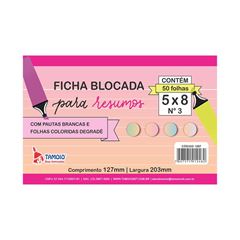 FICHA PAUTADA TAMOIO 5X8 COM 50 FANTASIA DEGRADE