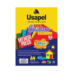 PAPEL CRIATIVO COLOR 85G A4 32 FOLHAS USAPEL