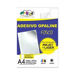 PAPEL ADESIVO OPALINE A4 180G COM 100 OFF PAPER