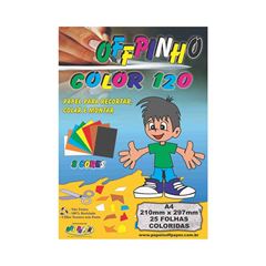 PAPEL CRIATIVO COLOR OFFPINHO 120G A3 20 FOLHAS SORTIDO