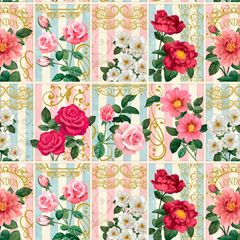 PAPEL FANTASIA BOBINA 40X100 SAO JOAO FLORAL 328 COUCHE