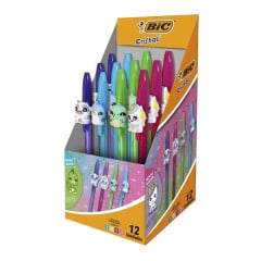 CANETA ESFEROGRAFICA BIC 1.2 CRISTAL FASHION SORTIDA BICHINHO