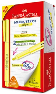 CANETA MARCA TEXTO FABER GRIFPEN AMARELO