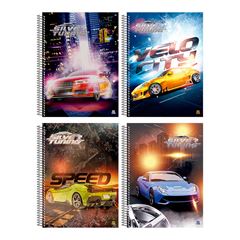 CADERNO CAPA DURA ESPIRAL 15X1 240 FOLHAS SILVER TUNING 25 ANIMATIVA