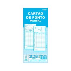 CARTAO PONTO MENSAL COM 100 FOLHAS 10075 PALHA 86X180 SD