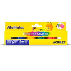 TINTA GUACHE 06 CORES SORTIDO SHOW COLOR 15ML ACRILEX