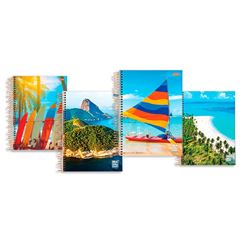 CADERNO 15X1 ESPIRAL 300 FOLHAS CAPA DURA BRASILIDADE JANDAI