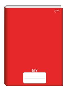 CADERNO 1/4 BROCHURA 96 FOLHAS CAPA DURA STIFF VERMELHO JANDAIA