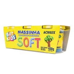 MASSA MODELAR SOFT 150G COM 3 SORTIDA ACRILEX