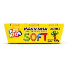 MASSA MODELAR SOFT 150G COM 3 SORTIDA ACRILEX