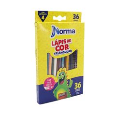 LAPIS 36 CORES NORMA TRIANGULAR COM APONTADOR