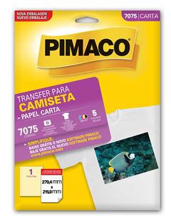TRANSFER PIMACO 7075 215.9X279.4 PARA TECIDO CLARO COM 5 FOLHAS