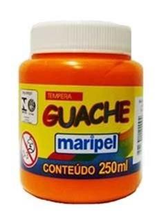 TINTA GUACHE MARIPEL 250ML LARANJA