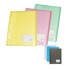 PASTA CATALOGO 10 ENVELOPE ACP PP COM VISOR ON LINE AMARELO 4 COLCHETES