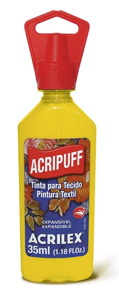 TINTA TECIDO ACRIPUFF 35ML ACRILEX AMARELO OURO 505