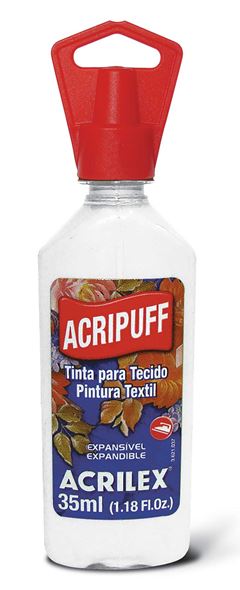 TINTA TECIDO ACRIPUFF 35ML ACRILEX BRANCO 519