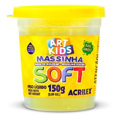 MASSA MODELAR SOFT 150G ACRILEX 102 AMARELO LIMAO