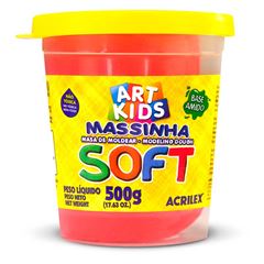 MASSA MODELAR SOFT 500G ACRILEX 103 VERMELHO