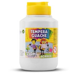 TINTA GUACHE 250ML ACRILEX BRANCO 519