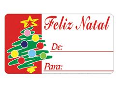 ETIQUETA ROLO DE/PARA FELIZ NATAL 636 KARINA COM 100