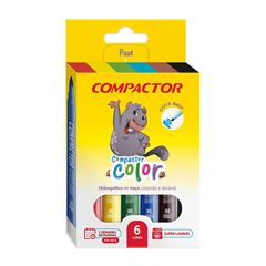 CANETA HIDROGRAFICA COMPACTOR 06 CORES COLOR