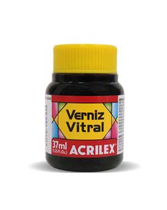 TINTA VERNIZ VITRAL 37ML ACRILEX VERMELHO FOGO 507