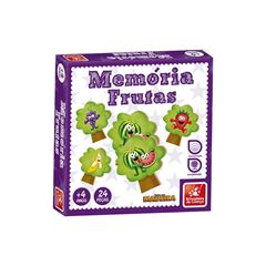 JOGO MEMORIA BRINCADEIRA DE CRIANCA FRUTAS MADEIRA