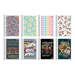 CADERNO 1/4 ESPIRAL 48 FOLHAS CAPA FLEXIVEL D+ FEMININO/MASCULINO TILIBRA