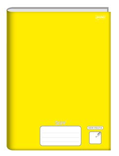 CADERNO BROCHURA 96 FOLHAS CAPA DURA SEM PAUTA STIFF AMARELO JANDAIA