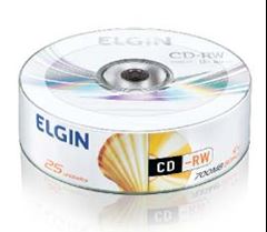 CD-RW REGRAVAVEL ELGIN CAKE 700MB/ 80MIN.