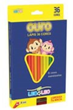 LAPIS 36 CORES LEO&LEO TRIANGULAR OURO COM APONTADOR