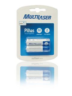 PILHA RECARREGAVEL AA COM 2 2500 MULTILASER