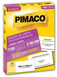 CARTAO VISITA MICROSER 7188 COM 1000 UNIDADES PIMACO