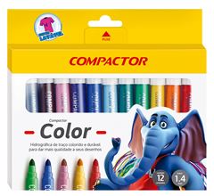 CANETA HIDROGRAFICA COMPACTOR COLOR 12 CORES