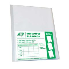 ENVELOPE PLASTICO 0.12 4 FUROS A4 ACP