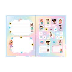 CADERNO 1/4 BROCHURA CAPA DURA 80 FOLHAS DEBBY 25 ANIMATIVA