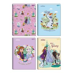 CADERNO 1/4 BROCHURA CAPA DURA 80 FOLHAS FROZEN 25 JANDAIA