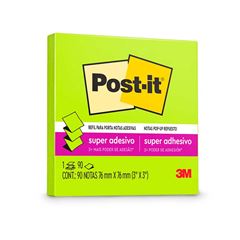 RECADO ADESIVO POST-IT 3M POP-UP 90 FOLHAS REFIL VERDE ACIDO