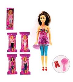 Boneca Barbie Fashionista com Estojo - Loira com Mecha Rosa