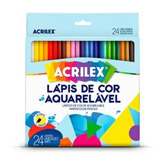 LAPIS 24 CORES ACRILEX AQUARELAVEL + PINCEL
