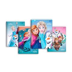 CADERNO BROCHURA 40 FOLHAS CAPA DURA CARTOGRAFIA PEQUENO FROZEN 24 JANDAIA