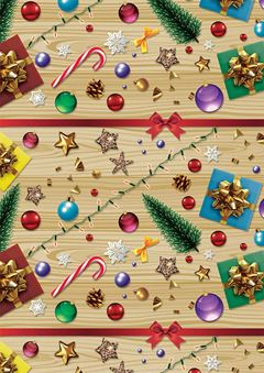 PAPEL FANTASIA BOBINA 60X100 GESSELE NATAL 292 COUCHE